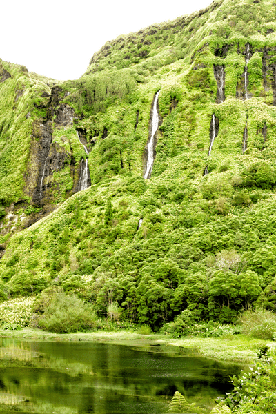 watervallen Flores Azoren